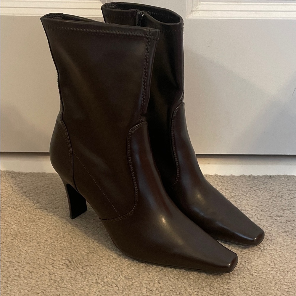 Nine West Brown Heeled Boots
